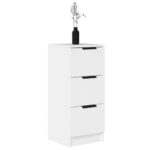 vidaXL Komoda biela 30x30x70 cm spracované drevo – Obrázok 4