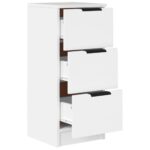 vidaXL Komoda biela 30x30x70 cm spracované drevo – Obrázok 7