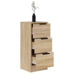 vidaXL Komody 2 ks dub sonoma 30x30x70 cm spracované drevo – Obrázok 5