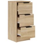 vidaXL Komody 2 ks dub sonoma 30x30x70 cm spracované drevo – Obrázok 7