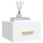 vidaXL Nástenný nočný stolík biely 35x35x20 cm – Obrázok 4