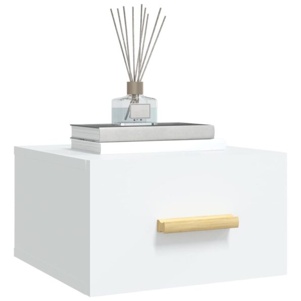 vidaXL Nástenný nočný stolík biely 35x35x20 cm – Obrázok 4
