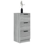 vidaXL Komoda sivý dub sonoma 30x30x70 cm spracované drevo – Obrázok 4