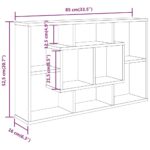 vidaXL Nástenná polica sivý dub sonoma 85x16x52,5 cm spracované drevo – Obrázok 7
