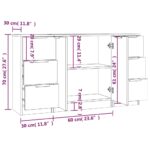 vidaXL Komody 3 ks betónovo sivé spracované drevo – Obrázok 12