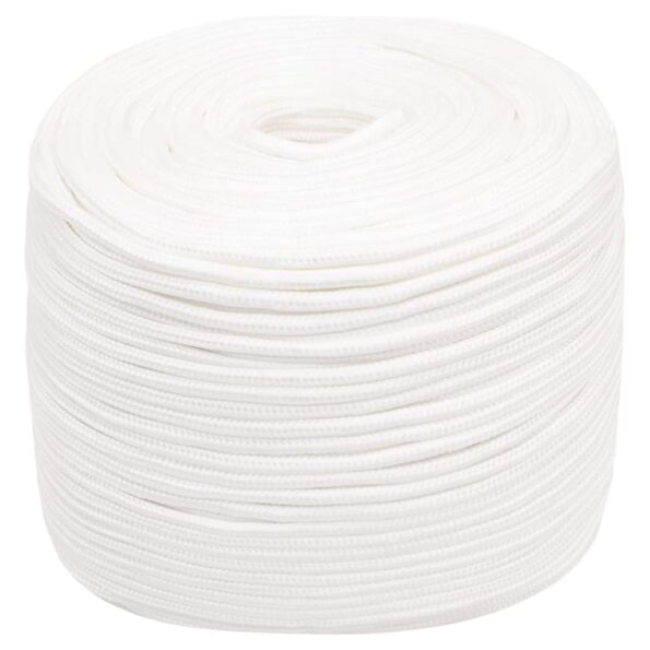 vidaXL Lodné lano biele 8 mm 50 m polypropylén – Obrázok 2