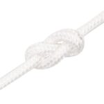 vidaXL Lodné lano biele 8 mm 50 m polypropylén – Obrázok 5