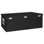vidaXL Úložný box čierny 90x47x35,5 cm hliníkový – Obrázok 4