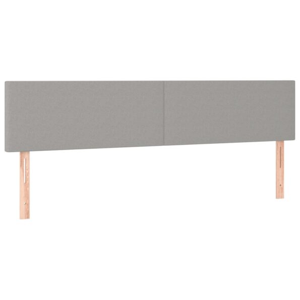 vidaXL Čelá postelí svetlosivé 180x5x78/88 cm látkové – Obrázok 2