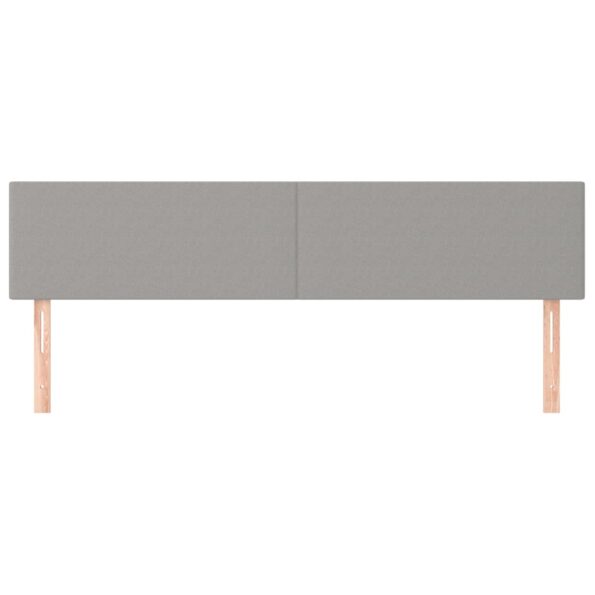 vidaXL Čelá postelí svetlosivé 180x5x78/88 cm látkové – Obrázok 3