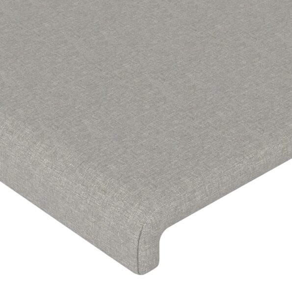 vidaXL Čelá postelí svetlosivé 180x5x78/88 cm látkové – Obrázok 4
