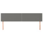 vidaXL Čelá postelí tmavošedé 180x5x78/88 cm látkové – Obrázok 3