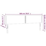 vidaXL Čelá postelí tmavošedé 180x5x78/88 cm látkové – Obrázok 8