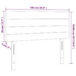 vidaXL Čelo postele tmavosivé 100x5x78/88 cm látka – Obrázok 8