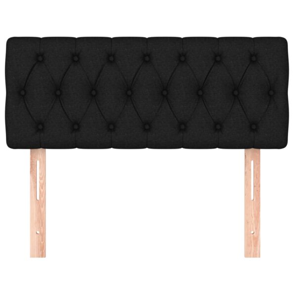 vidaXL Čelo postele čierne 90x7x78/88 cm látka – Obrázok 3
