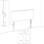 vidaXL Čelá postelí tmavošedé 180x7x78/88 cm látkové – Obrázok 5
