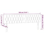 vidaXL Čelá postelí tmavošedé 180x7x78/88 cm látkové – Obrázok 8