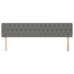 vidaXL Čelá postele 2 ks tmavosivé 100x7x78/88 cm látka – Obrázok 3