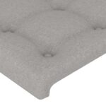 vidaXL Čelo postele bledosivé 90x5x78/88 cm látka – Obrázok 4