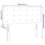 vidaXL Čelo postele bledosivé 90x5x78/88 cm látka – Obrázok 8