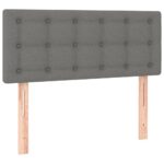 vidaXL Čelo postele tmavosivé 100x5x78/88 cm látka – Obrázok 2
