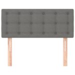 vidaXL Čelo postele tmavosivé 100x5x78/88 cm látka – Obrázok 3