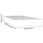 vidaXL Matrac s taštičkovými pružinami čierny 90x200x20 cm zamat – Obrázok 7