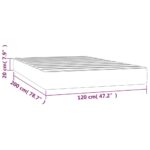 vidaXL Matrac s taštičkovými pružinami bledosivý 120x200x20 cm látka – Obrázok 7