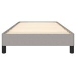 vidaXL Rám postele bledosivý 90x190 cm látka – Obrázok 5