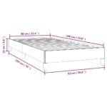 vidaXL Rám postele bledosivý 90x190 cm látka – Obrázok 9