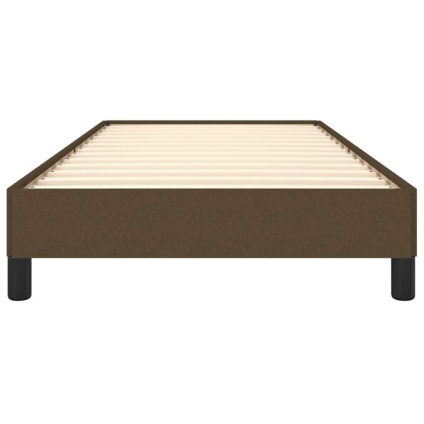 vidaXL Posteľný rám tmavohnedý 90x200 cm látka – Obrázok 5