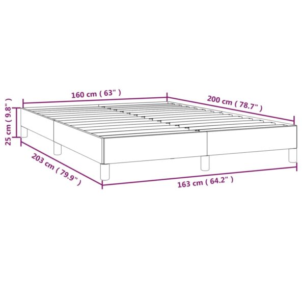 vidaXL Posteľný rám čierny 160x200 cm umelá koža – Obrázok 9
