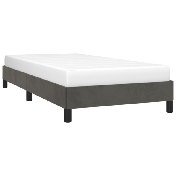vidaXL Posteľ bez matraca tmavosivá 100x200 cm zamat – Obrázok 3