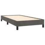 vidaXL Posteľ bez matraca tmavosivá 100x200 cm zamat – Obrázok 4