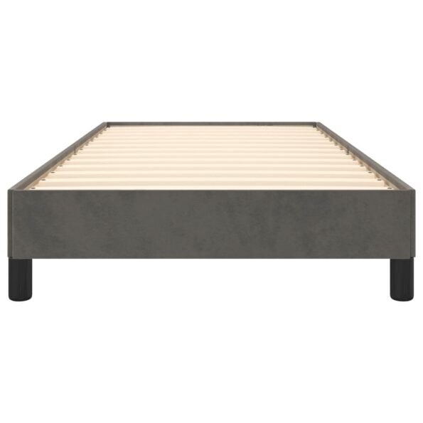 vidaXL Posteľ bez matraca tmavosivá 100x200 cm zamat – Obrázok 5