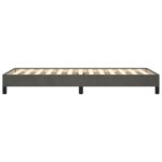 vidaXL Posteľ bez matraca tmavosivá 100x200 cm zamat – Obrázok 6