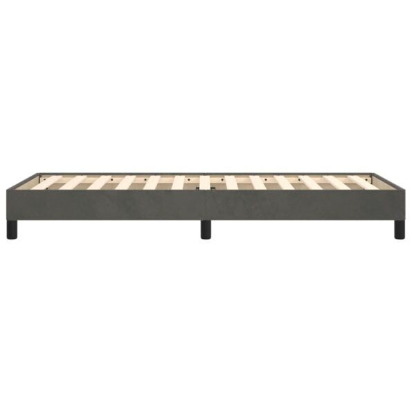 vidaXL Posteľ bez matraca tmavosivá 100x200 cm zamat – Obrázok 6