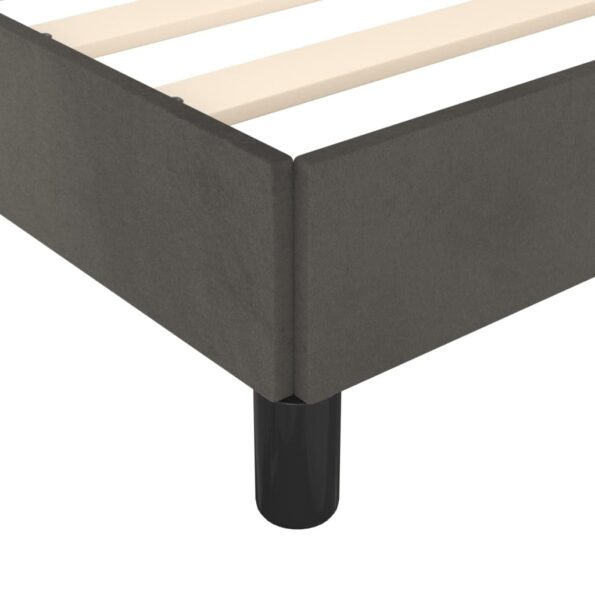 vidaXL Posteľ bez matraca tmavosivá 100x200 cm zamat – Obrázok 7