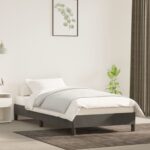 vidaXL Posteľ bez matraca tmavosivá 100x200 cm zamat
