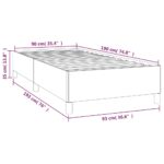 vidaXL Posteľný rám tmavosivý 90x190 cm látka – Obrázok 9