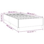 vidaXL Posteľný rám čierny 80x200 cm látka – Obrázok 9