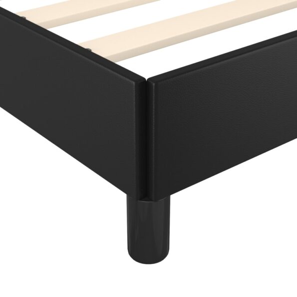 vidaXL Posteľný rám čierny 90x200 cm umelá koža – Obrázok 7