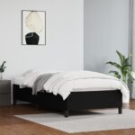 vidaXL Posteľný rám čierny 90x200 cm umelá koža