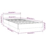 vidaXL Posteľný rám s čelom bledosivý 90x200 cm látka – Obrázok 9