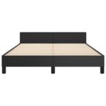 vidaXL Posteľný rám s čelom čierny 140x190 cm umelá koža – Obrázok 5