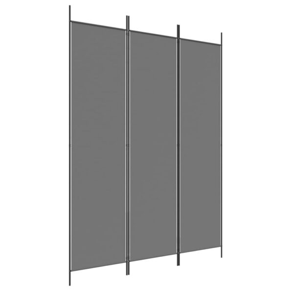 vidaXL 3-panelový paraván antracitový 150x200 cm látka – Obrázok 2