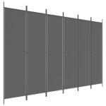 vidaXL 6-panelový paraván antracitový 300x200 cm látkový – Obrázok 2
