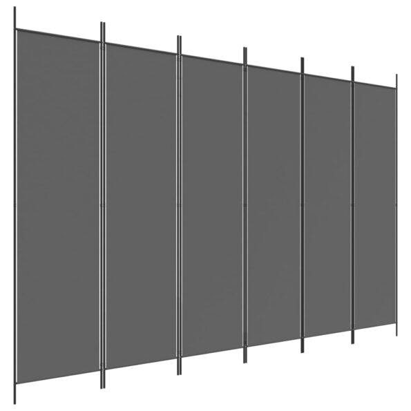vidaXL 6-panelový paraván antracitový 300x200 cm látkový – Obrázok 2