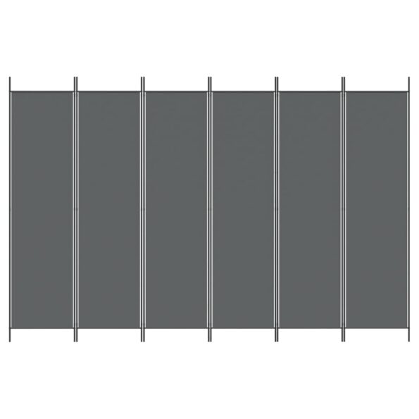 vidaXL 6-panelový paraván antracitový 300x200 cm látkový – Obrázok 3