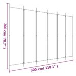vidaXL 6-panelový paraván antracitový 300x200 cm látkový – Obrázok 8
